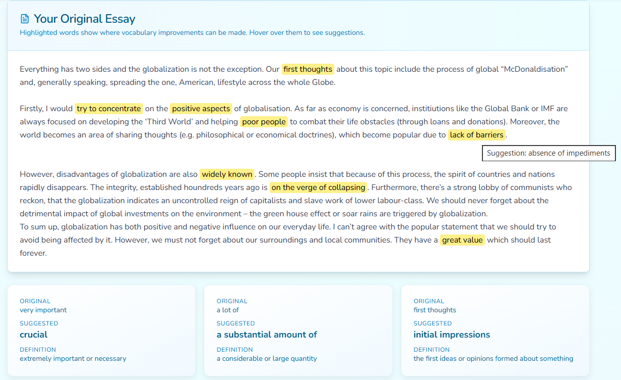 Vocabulary and flashcards